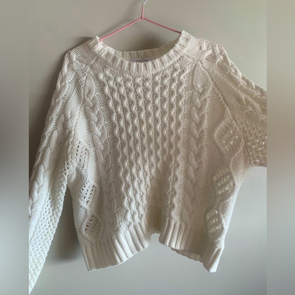 John + Jenn Sweaters - John + Jenn White Knit Sweater